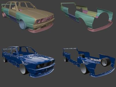 bmw E30 front bumper and lip real size