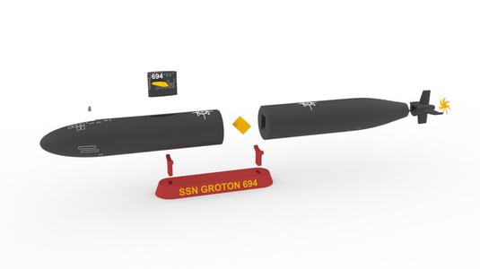 SUBMARINE USS GROTON SSN 694  - 1/350 High Quality