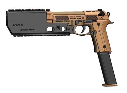 Real Airsoft Beretta M9A4 + Suppressor + Extended Magazine
