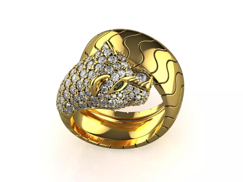 Diamond Leopard Ring 2