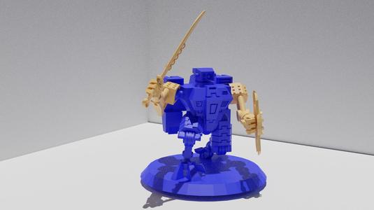 V8 Fusion battlesuit Sword and Shield Loadout