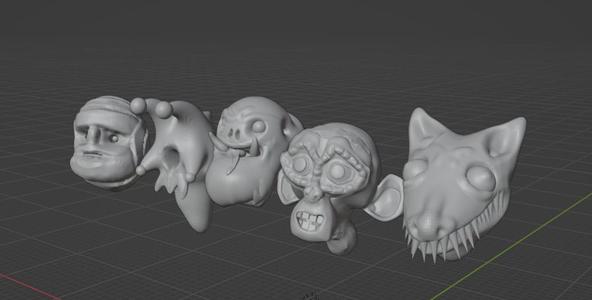 Alien Communist Head Collection