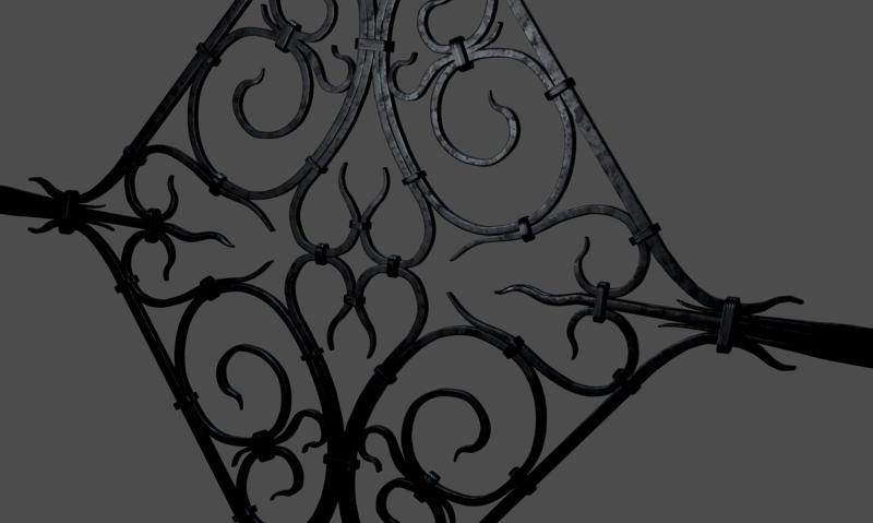 The ornament is forged