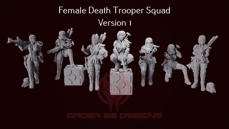 Female Death Trooper Squad Version 1 - Legion Scale