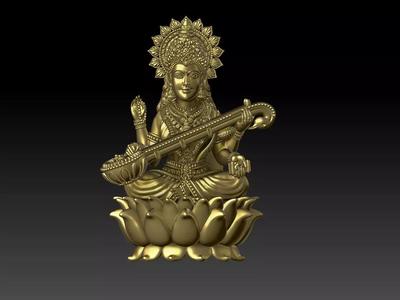 SARASWATI JI LOTUS