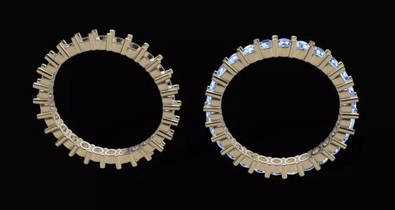 Diamond Infinity Wedding Band or Fashion Band Size 4