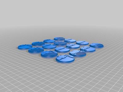 40mm Beleved Edge Ship Deck/Industrial Mini Bases