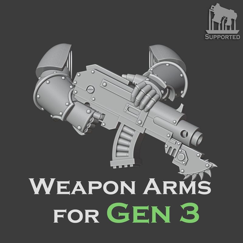 Gen 3 Bolt-thrower & Gladius Arms set (Ver.2 Update)