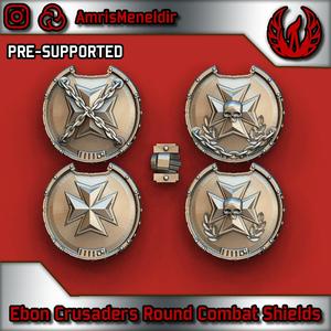 Ebon Crusaders Round Combat Shields