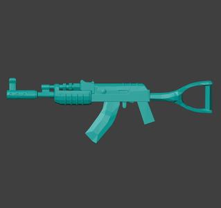 Rust Assault Rifle AK Prop Replica 3D PRINT STL