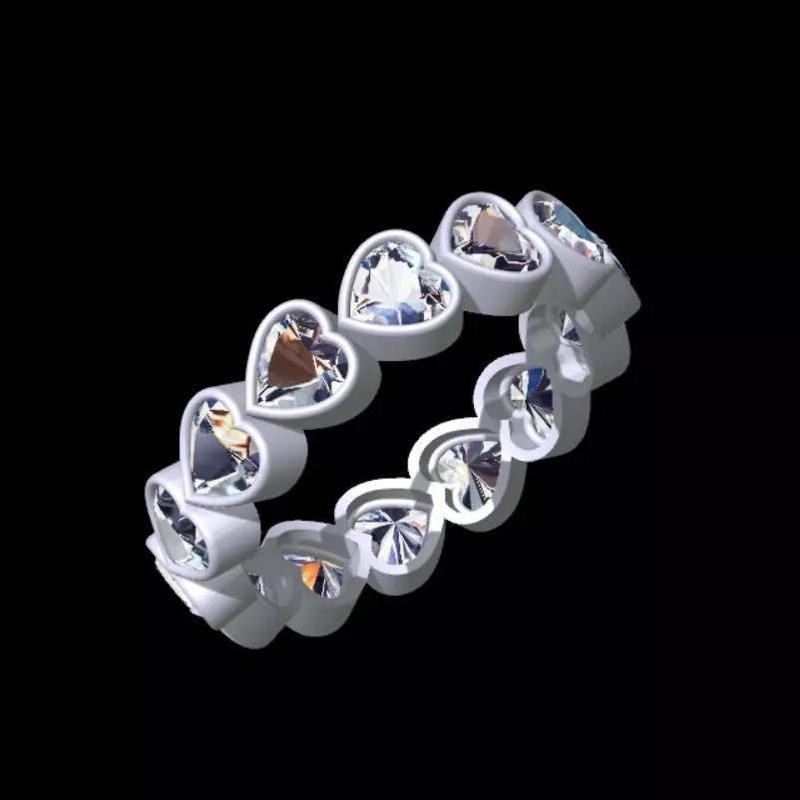 Heart stone ring