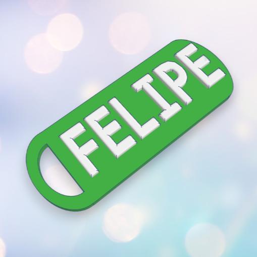 KEYCHAIN WITH NAME FELIPE