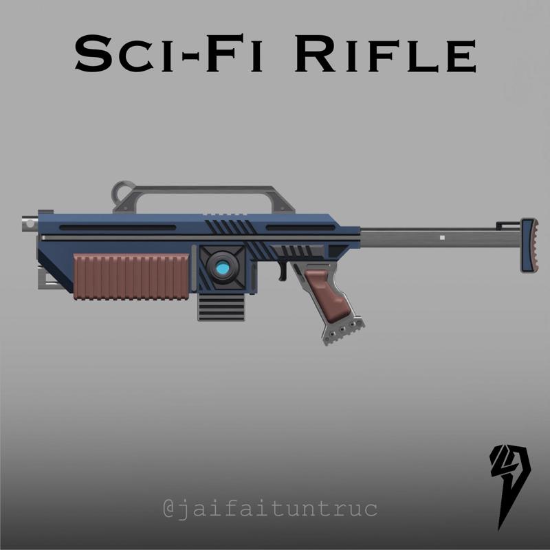 Science Fiction Blaster Rifle