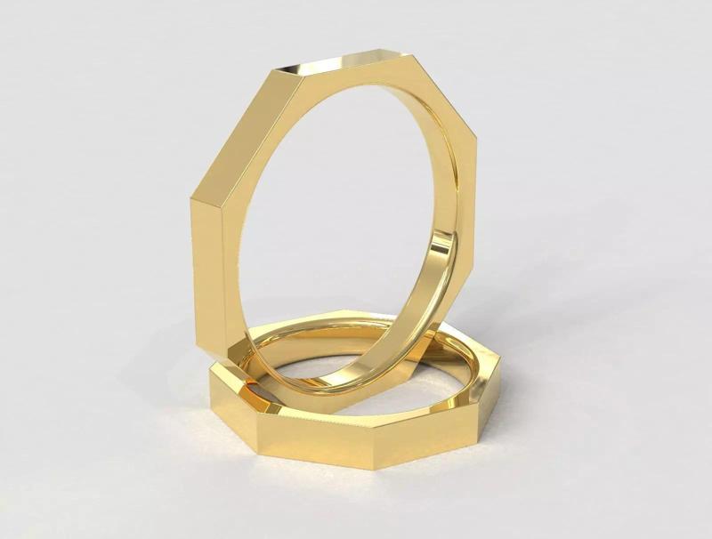 Hexagonal Wedding Band