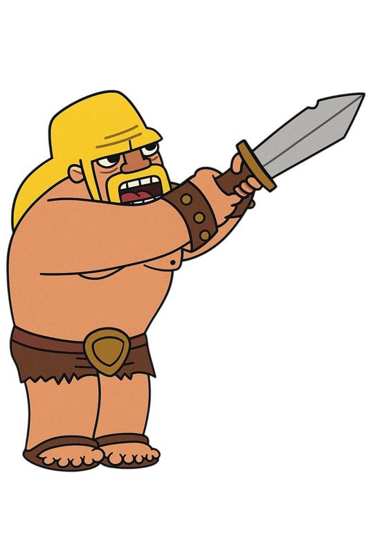 Game Clash of Clans - Barbaro Presenter