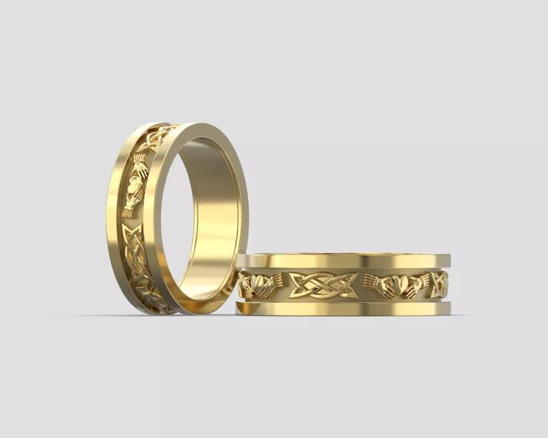 R 095 claddagh wedding band