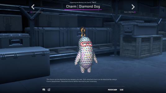 CS:GO/CS2 Missing Link Diamond Dog Keychain