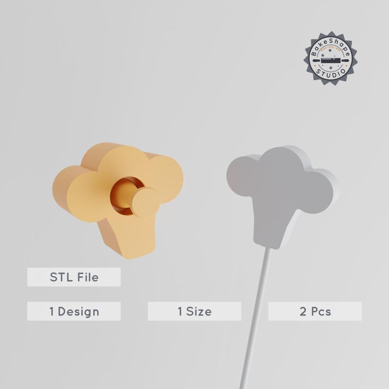 Broccoli Cake Pop Mold, Healthy Vegetable Design, 2-Piece Set for 3D Printing