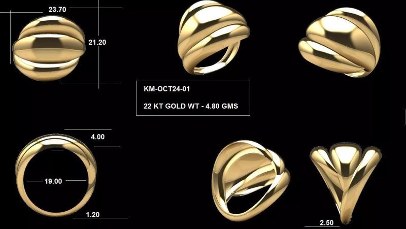 Ornate Turkish Ring 3D Design Perfect for Jewelry Manufacturing