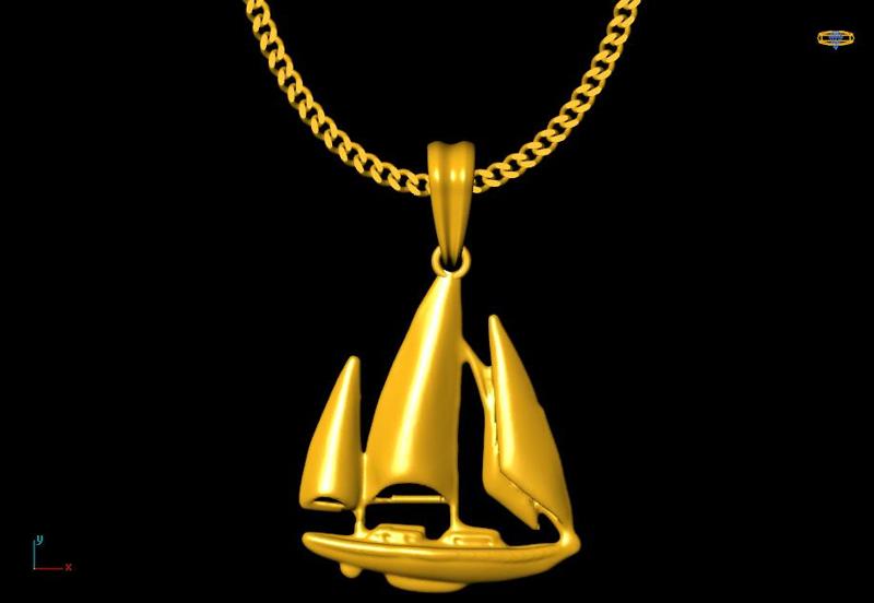boat pendant charm