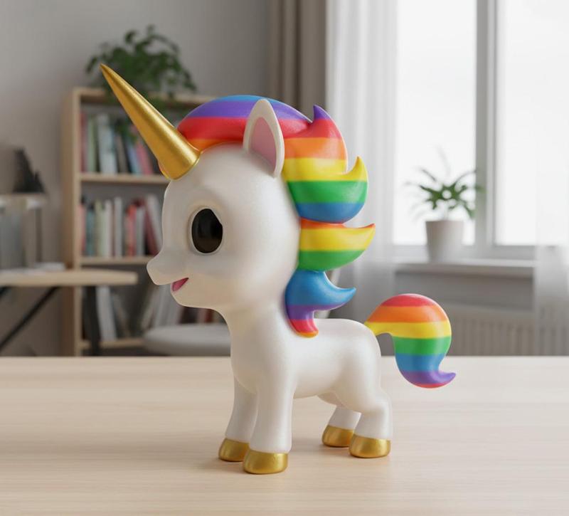 ✨ Cute Smile Unicorn – 3D Printable STL