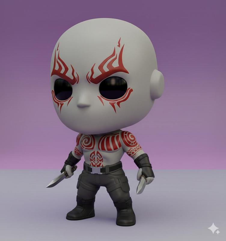 Drax Chibi Kawaii - Collectible 3D Figure