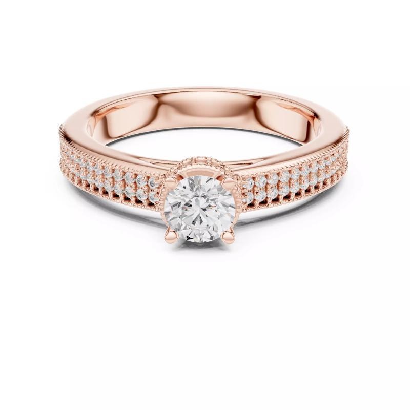 Round Cut Diamond Engagement Wedding Ring 3DM STL Video