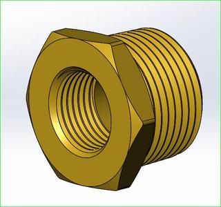 Reducer 3/8 female to 3/4 male