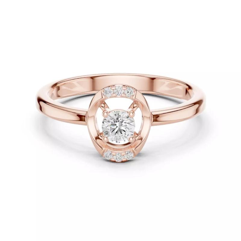 Round Diamond Oval Shape Engagement Wedding Ring 3DM STL Video