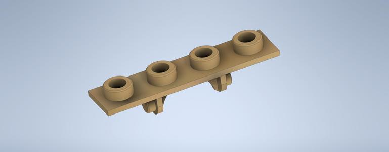 Hinge plate 1x4