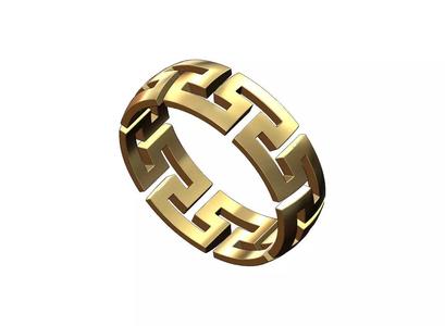 Rounded Versace Chunky greek key band US size 5to13