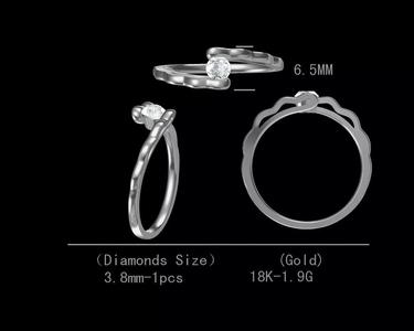 Round twist curve diamond rings