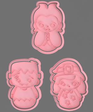 HALLOWEEN CHARACTER CUTTERS FOR COOKIES AND FONDANT