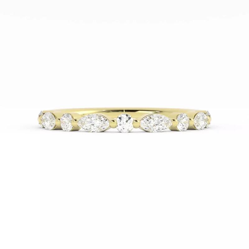 Round Marquise Diamond Anniversary Band