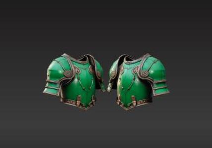 Forest Sentinel Knight Pauldrons - Battle-Worn Heroic Shoulder Plates with Intricate Celtic Knotwork