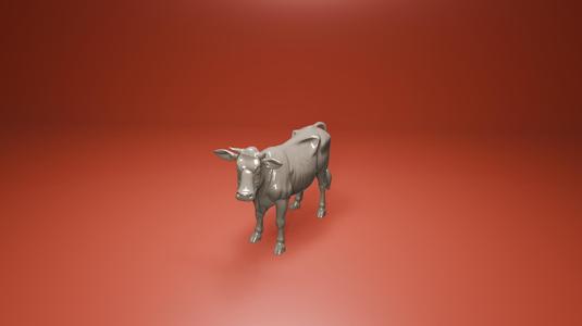 Cute Cow 3D Model - STL for 3D Printing - Playful Animal Figurine