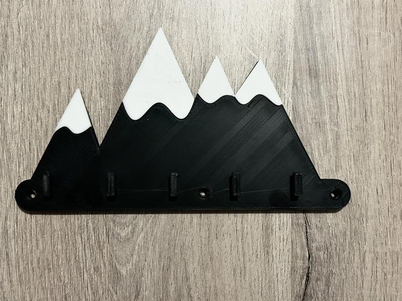 Mountain wall key ring