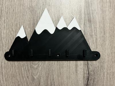Mountain wall key ring