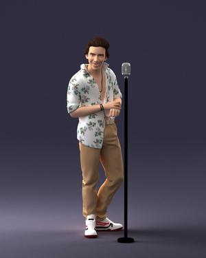 000263 Male Singer with Microphone 0430