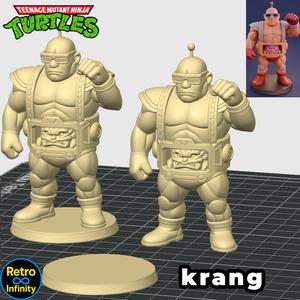 Krang - Teenage Mutant Ninja Turtles 3D figure Retro Infinity style (95mm) : vinyl collectible