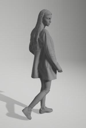 Miniature Female Figurine 1:600 Scale - 2.8cm Height for Architectural Models