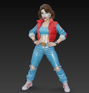 Time Jumper – Female Marty McFly Retro Heroine (Alt Version)