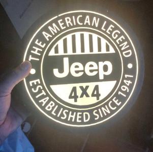 Jeep Logo Vintage LED Wall Light – 3D Printable