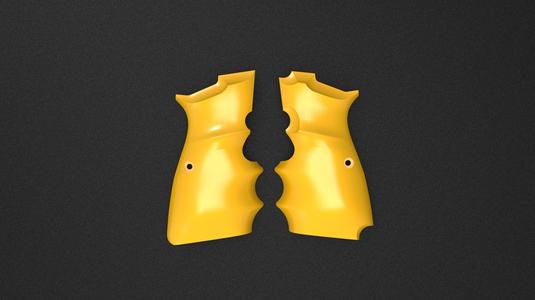 Browning Hi-Power MK I/II/III & Springfield SA-35 Style Finger Groove Ergonomic Grip STL – Prop / Airsoft / Cosplay Handle