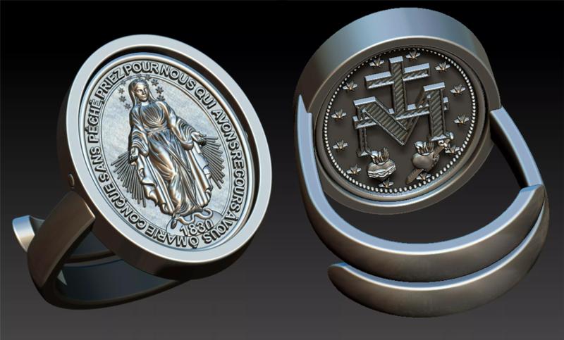 Our Lady Graces Ring Milagrosa 3D print model