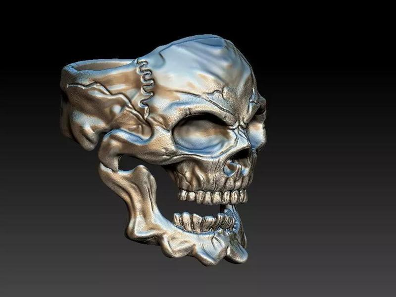 Ornamental Skull face Ring