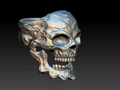 Ornamental Skull face Ring