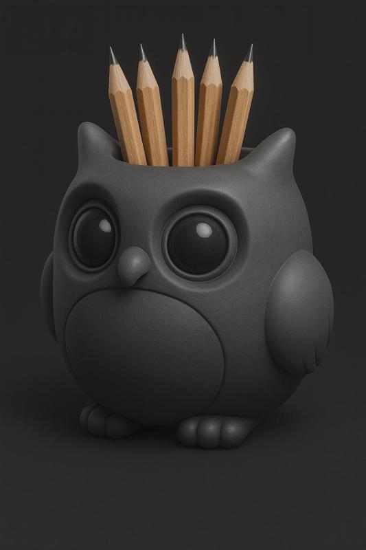 🦉 Owl Pencil Holder – STL File for 3D Printing
