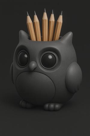 🦉 Owl Pencil Holder – STL File for 3D Printing