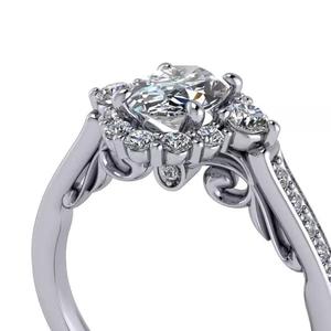 Modern Bridal Wedding Band Oval scroll design stylish classic